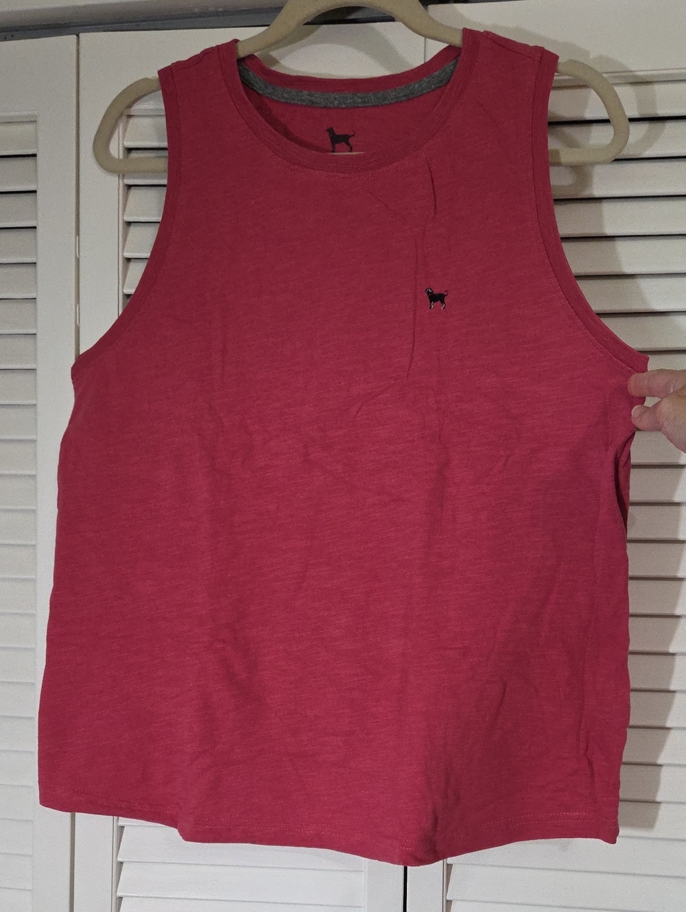 The Black Dog Men's Sleeveless Tank Top - Raspberry Pink